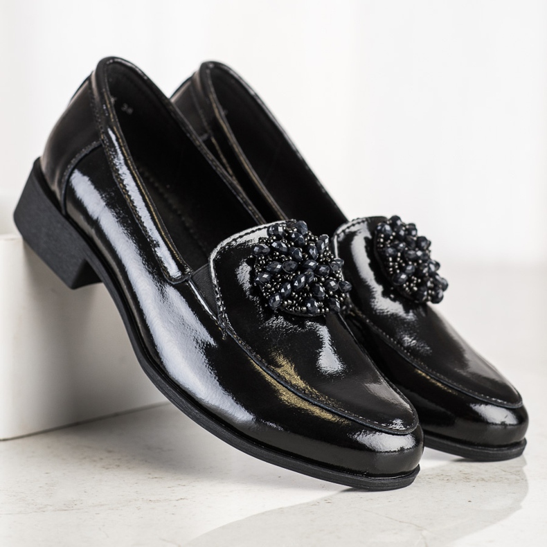 Filippo Lederschuhe mit Ornament schwarz 1