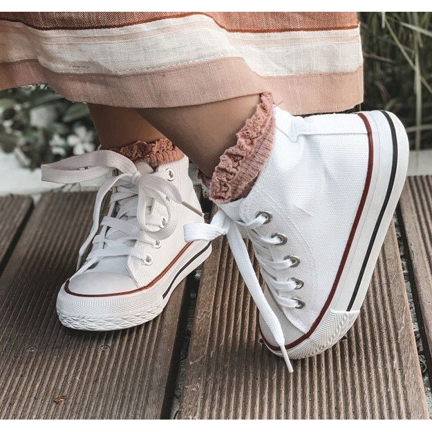 FRROCK Klassische hohe weiße Filemon Sneakers für Kinder 5