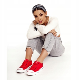 Damen Sneaker Low Big Star Rot DD274339 3