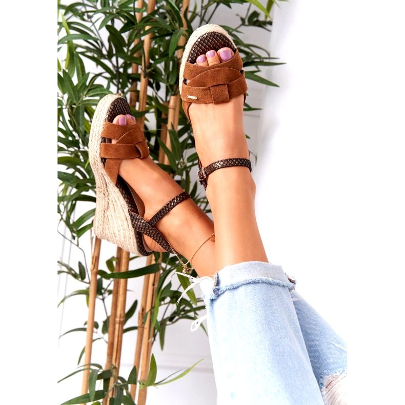 Leder Keilsandalen Big Star HH274377 Braun 1