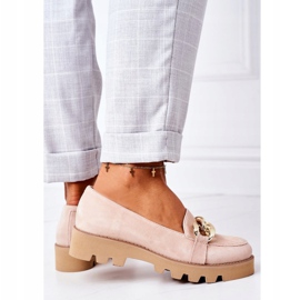 Wildleder-Loafer Lewski Shoes 3040 Cappuccino beige golden 4