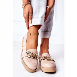 Wildleder-Loafer Lewski Shoes 3040 Cappuccino beige golden 5