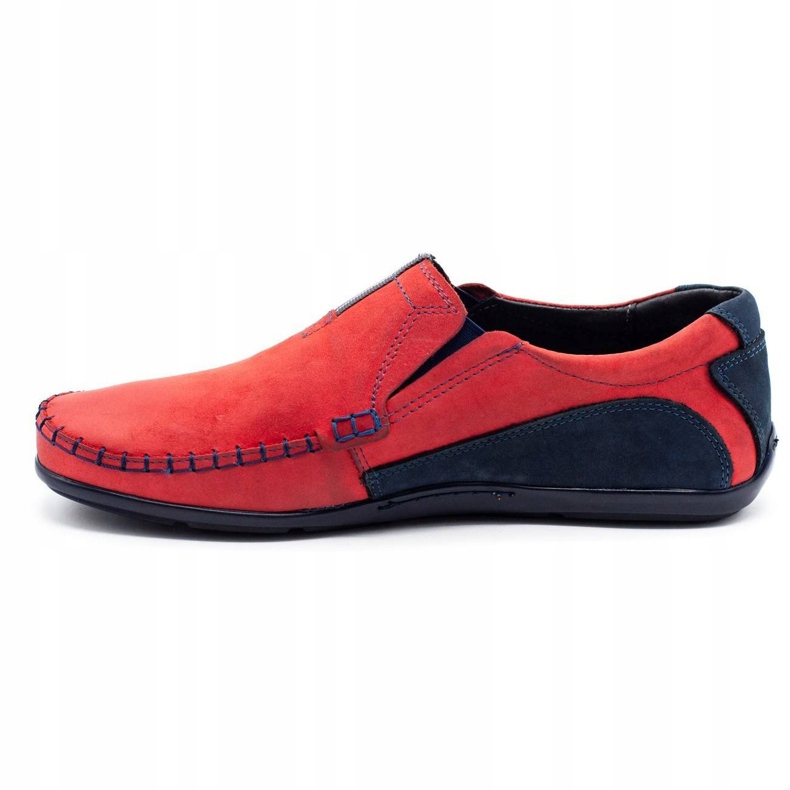 Olivier Herren Loafer 834 rot marineblau 1