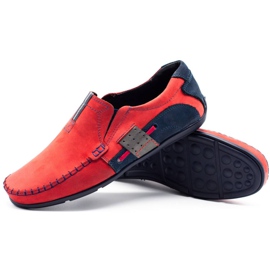 Olivier Herren Loafer 834 rot marineblau 2