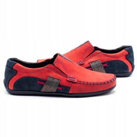 Olivier Herren Loafer 834 rot marineblau 3