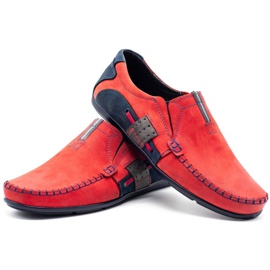 Olivier Herren Loafer 834 rot marineblau 4