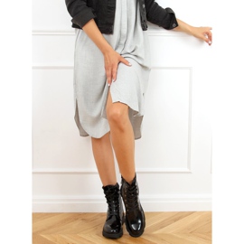 Schwarzer Schnürer Y9551 Schwarz 1