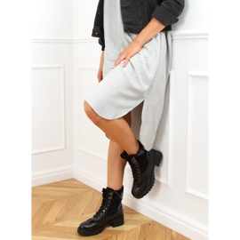 Stiefel mit dicker Sohle KL-757 Black schwarz 2