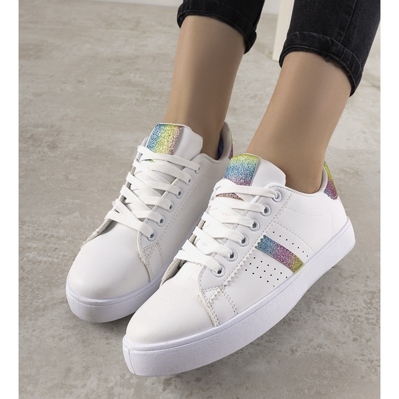 Regenbogen-Sneaker mit Regenbogen-Finish weiß 1