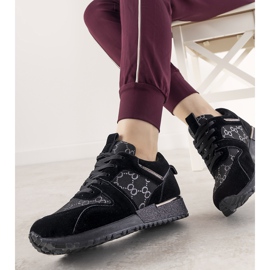Schwarze Sneaker mit Metallic-Elementen Moves 1