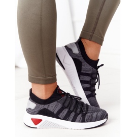 Frauen Sportschuhe Memory Foam Big Star HH274532 Dunkelgrau 5