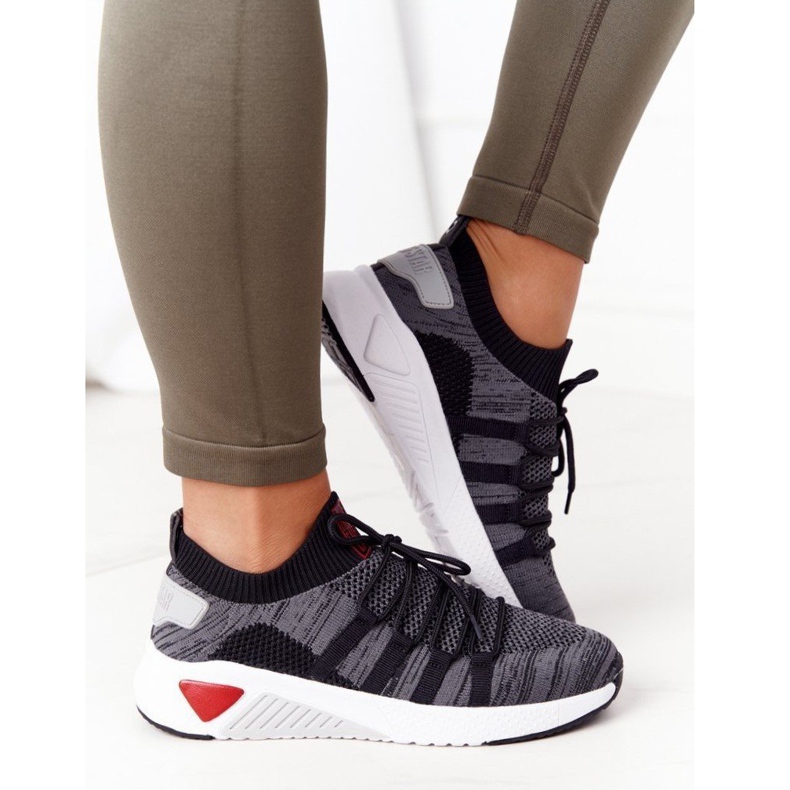 Frauen Sportschuhe Memory Foam Big Star HH274532 Dunkelgrau 5