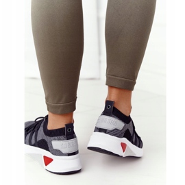 Frauen Sportschuhe Memory Foam Big Star HH274532 Dunkelgrau 2