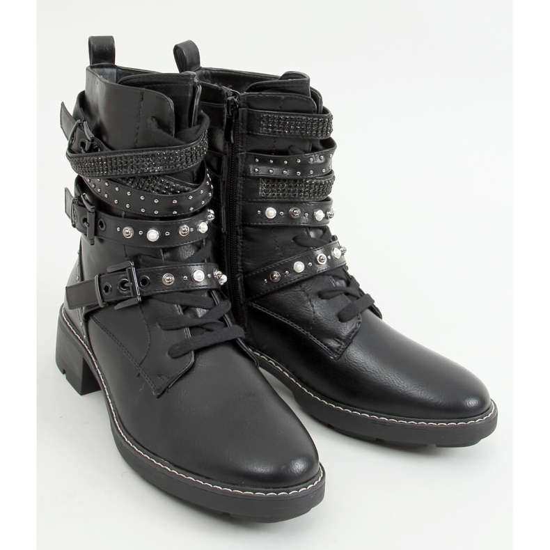 Schwarze Militärstiefel 688-204 Schwarz 1
