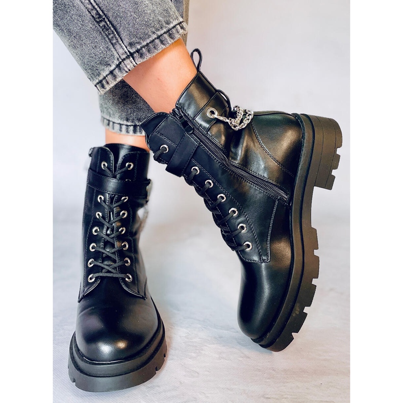 Schwarze Arbeiter mit Ketten RQ381 Schwarz 2