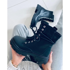 Schnürstiefel schwarz RQ379 Schwarz 1