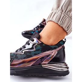 Vinceza Damen Sportschuhe Sneakers Schwarz Multi Buckland 1