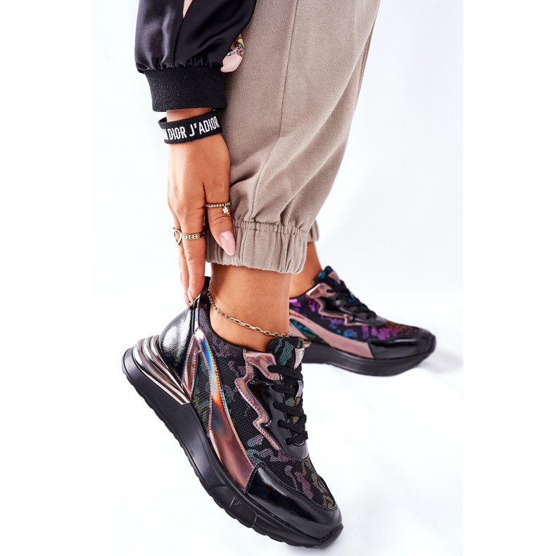 Vinceza Damen Sportschuhe Sneakers Schwarz Multi Buckland 2