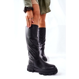 S.Barski Hohe Stiefel für Damen Schwarz Little Bit 2