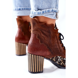 Damenstiefel Leder Maciejka Braun 03190-02 1