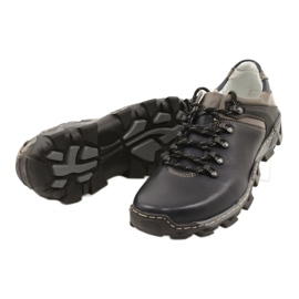 Bednarek Polish Shoes Herren Leder Wanderschuhe 116 marineblau grau 3