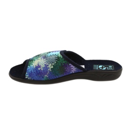 Damen Hausschuhe Adanex 26264 Sweet navy blau blau grün 1