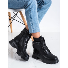 SHELOVET Warme Arbeiter mit Tasche schwarz 1