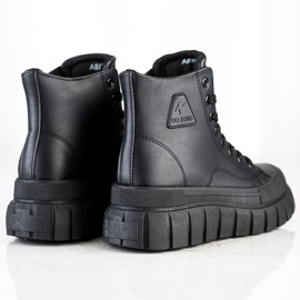 SHELOVET Sneakers mit Öko-Leder auf der Plattform schwarz 1