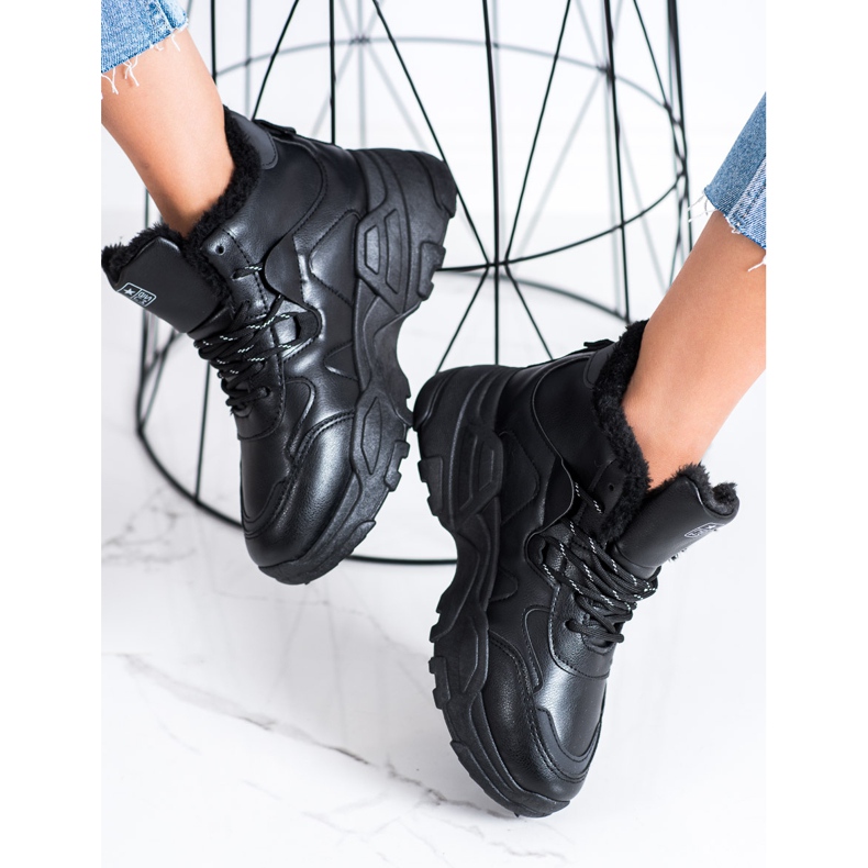 Evento Warme Stiefel Turnschuhe schwarz 2