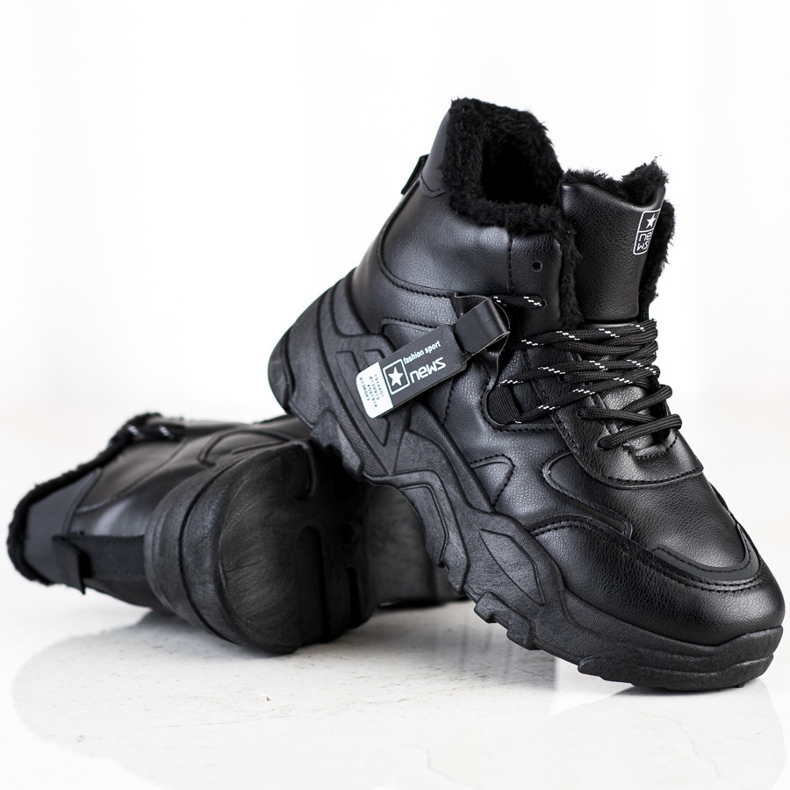Evento Warme Stiefel Turnschuhe schwarz 1
