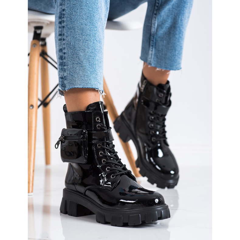 Weide Lackierte Arbeiter mit Tasche schwarz 2