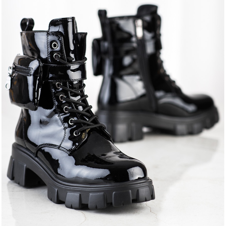 Weide Lackierte Arbeiter mit Tasche schwarz 1