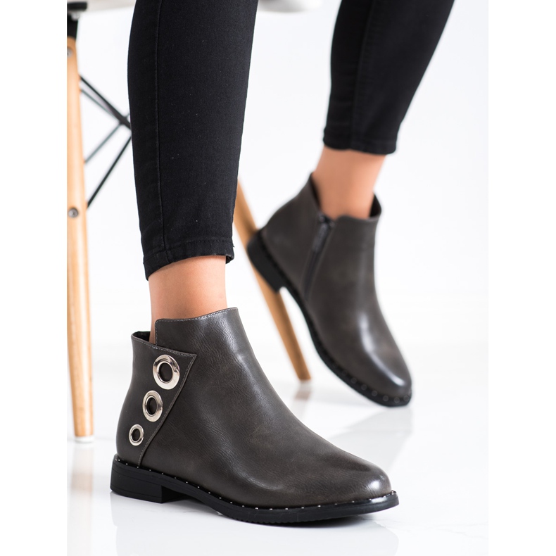 Goodin Stiefel mit silbernen Ornamenten braun 2