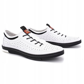 Polbut Herren Leder Sommerschuhe K22 weiß 2