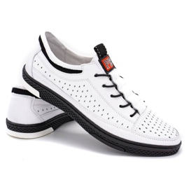 Polbut Herren Leder Sommerschuhe K22 weiß 3