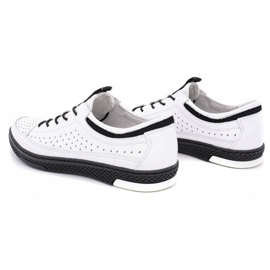 Polbut Herren Leder Sommerschuhe K22 weiß 4
