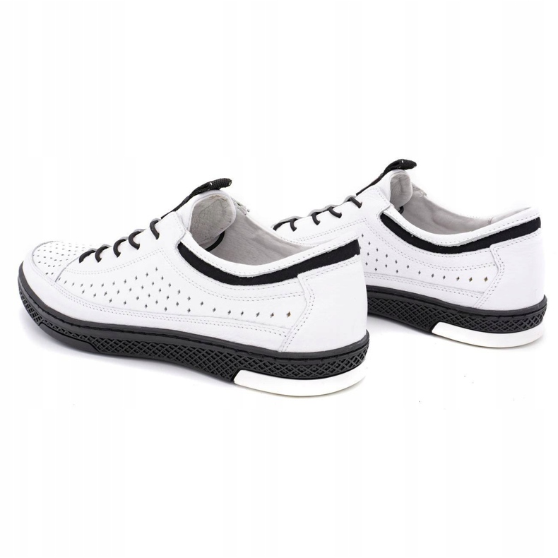 Polbut Herren Leder Sommerschuhe K22 weiß 4