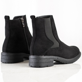 SHELOVET Schwarze Wildlederstiefel 1