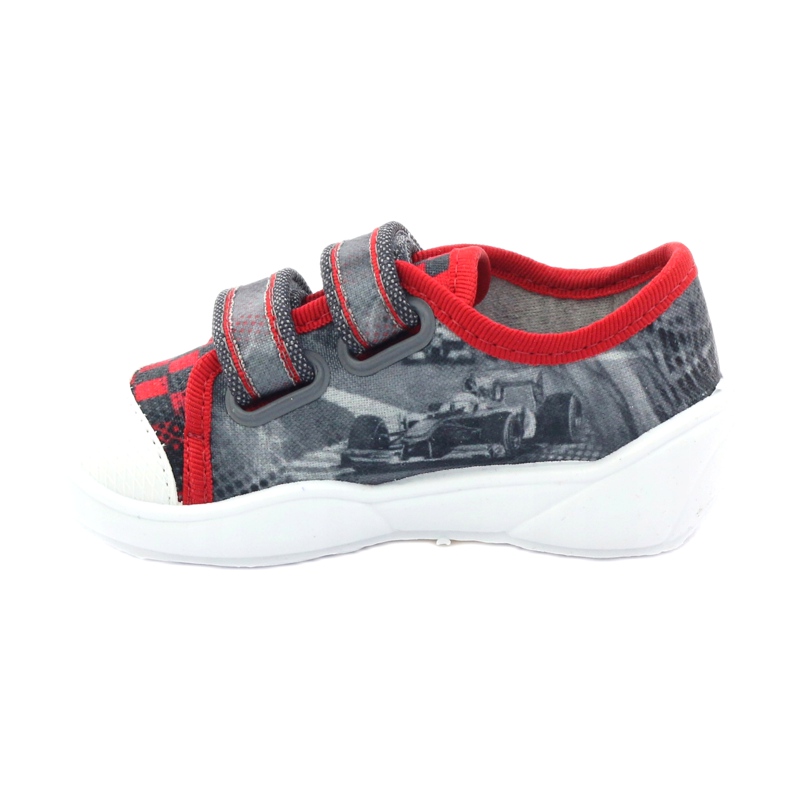Befado Kinderschuhe, Turnschuhe, Hausschuhe 907p093 rot grau 2