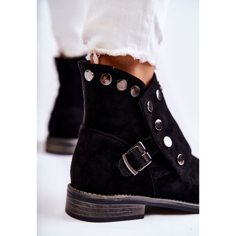 S.Barski Wildlederstiefel für Damen mit Schnalle S. Barski Black Merk schwarz 2