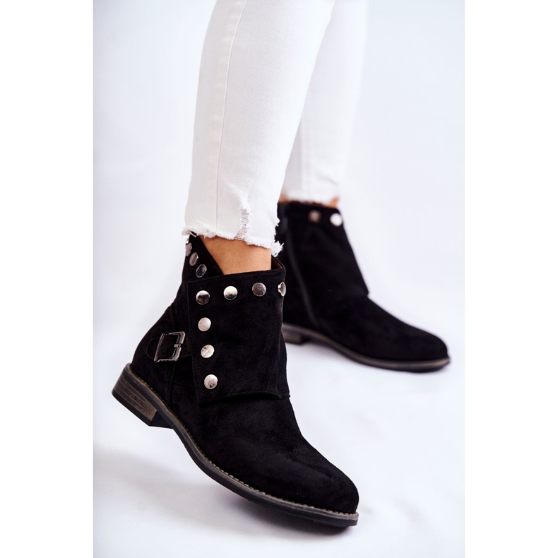 S.Barski Wildlederstiefel für Damen mit Schnalle S. Barski Black Merk schwarz 1