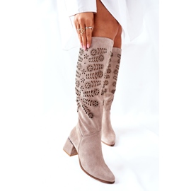 Lewski Shoes Wildleder Lewski Stiefel Openwork Braun Romena 2