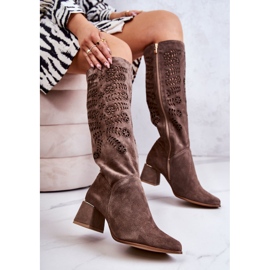 Lewski Shoes Wildleder Lewski Stiefel Openwork Braun Romena 2