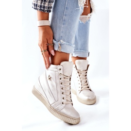 Lewski Shoes Damen Sport Lederschuhe Lewski Golden 3079 2