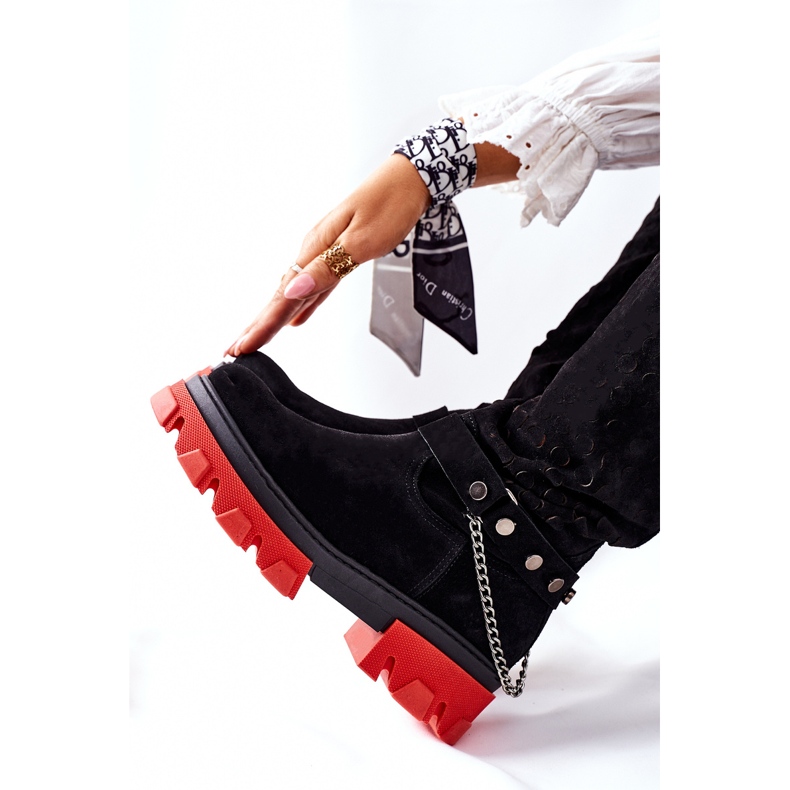 Lewski Shoes Damen Lederstiefel Lewski Schwarz Wildleder 2866 1