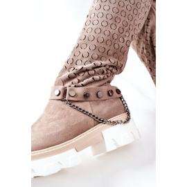 Lewski Shoes Damen Lederstiefel Lewski Cappuccino Wildleder 2866 braun 1