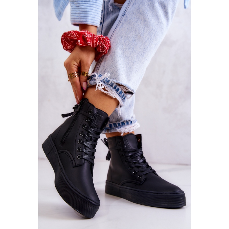 Hohe Sneakers für Damen Big Star II274096 Schwarz 2