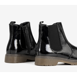 Losaria Stiefel aus schwarzem Lack für Damen 1