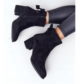 PJ1 Schwarze warme Stiefel für Damen mit Absatz Kayla 3