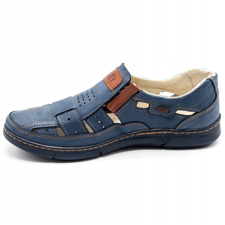 Olivier Durchbrochene 601 Herrenschuhe für den Sommer marineblau 1